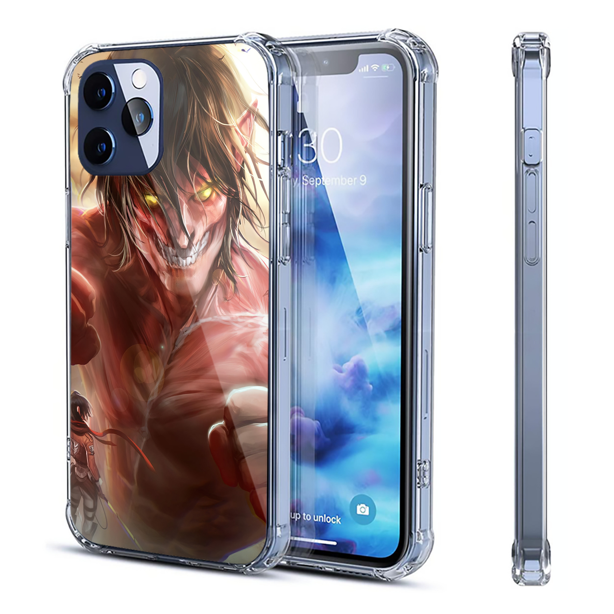 （画像用） 進撃の巨人 Attack on Titan 【iPhone 12シリーズ対応】透明スマホケース（クリアソフトケース）